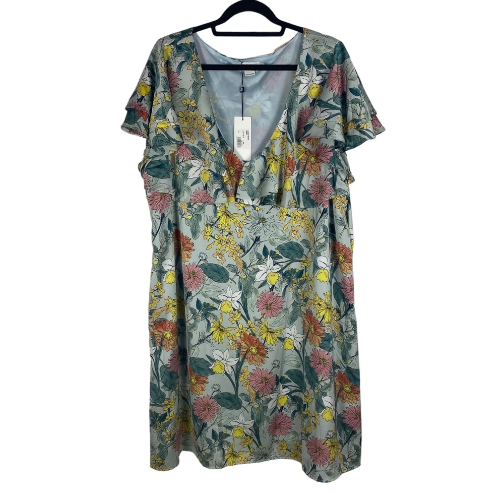 NWT Molly Bracken Gabrielle V Neck Floral Dress - Size 22W